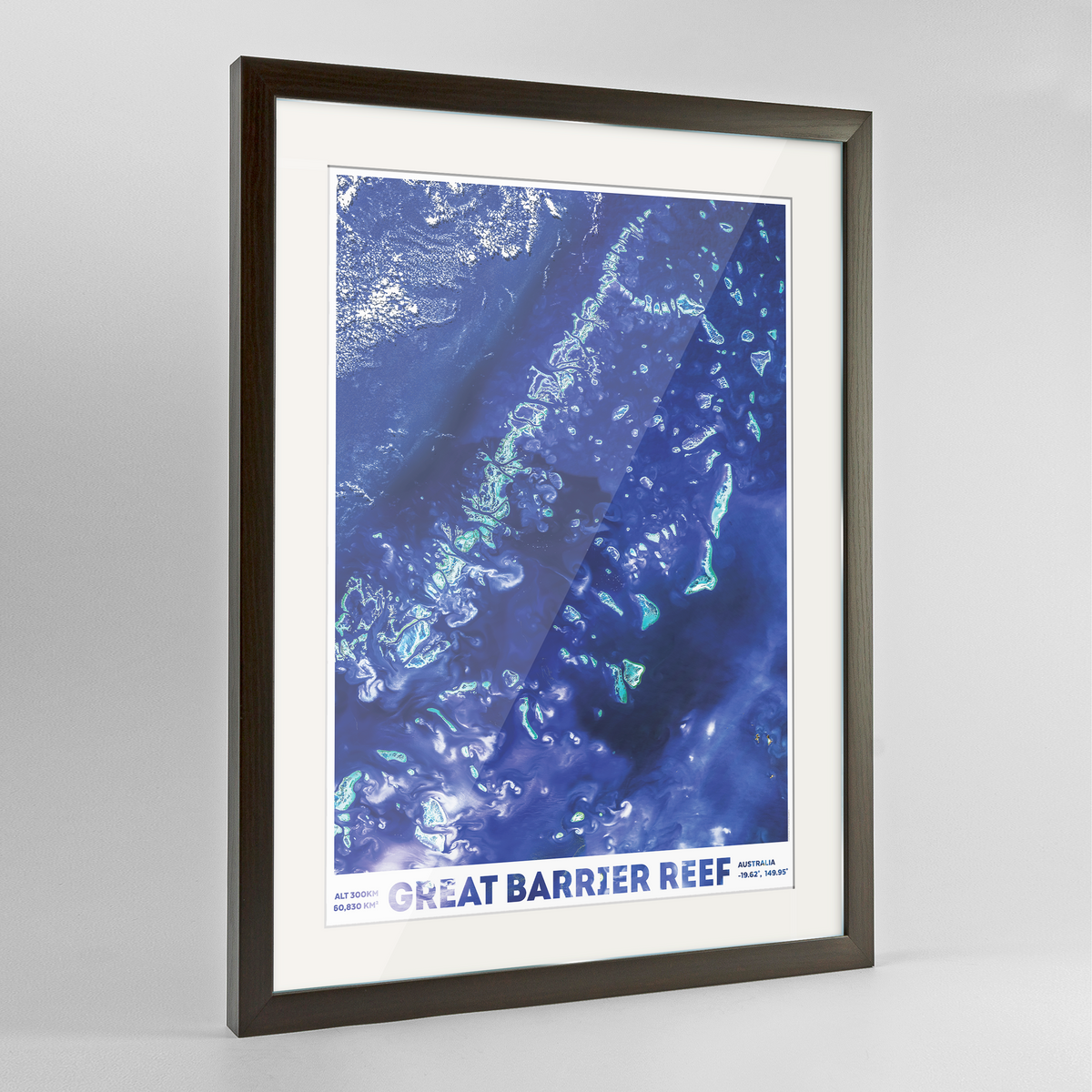 Great Barrier Reef Earth Photography Art Print - Framed