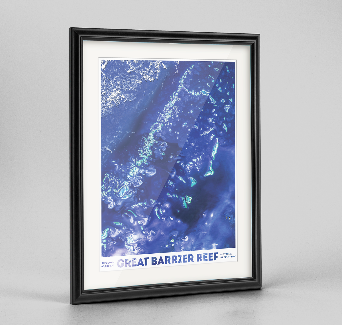 Great Barrier Reef Earth Photography Art Print - Framed