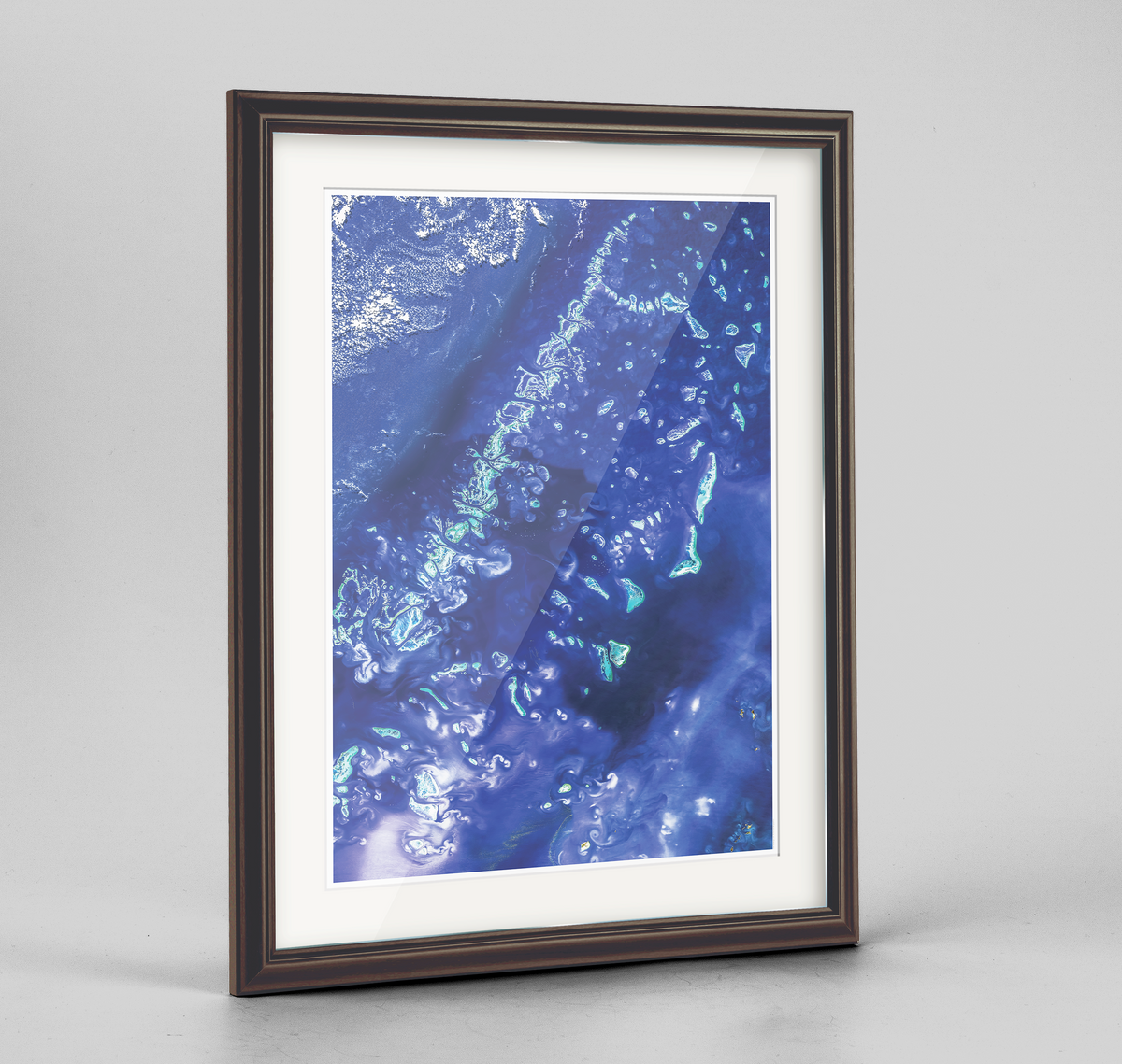 Great Barrier Reef Earth Photography Art Print - Framed