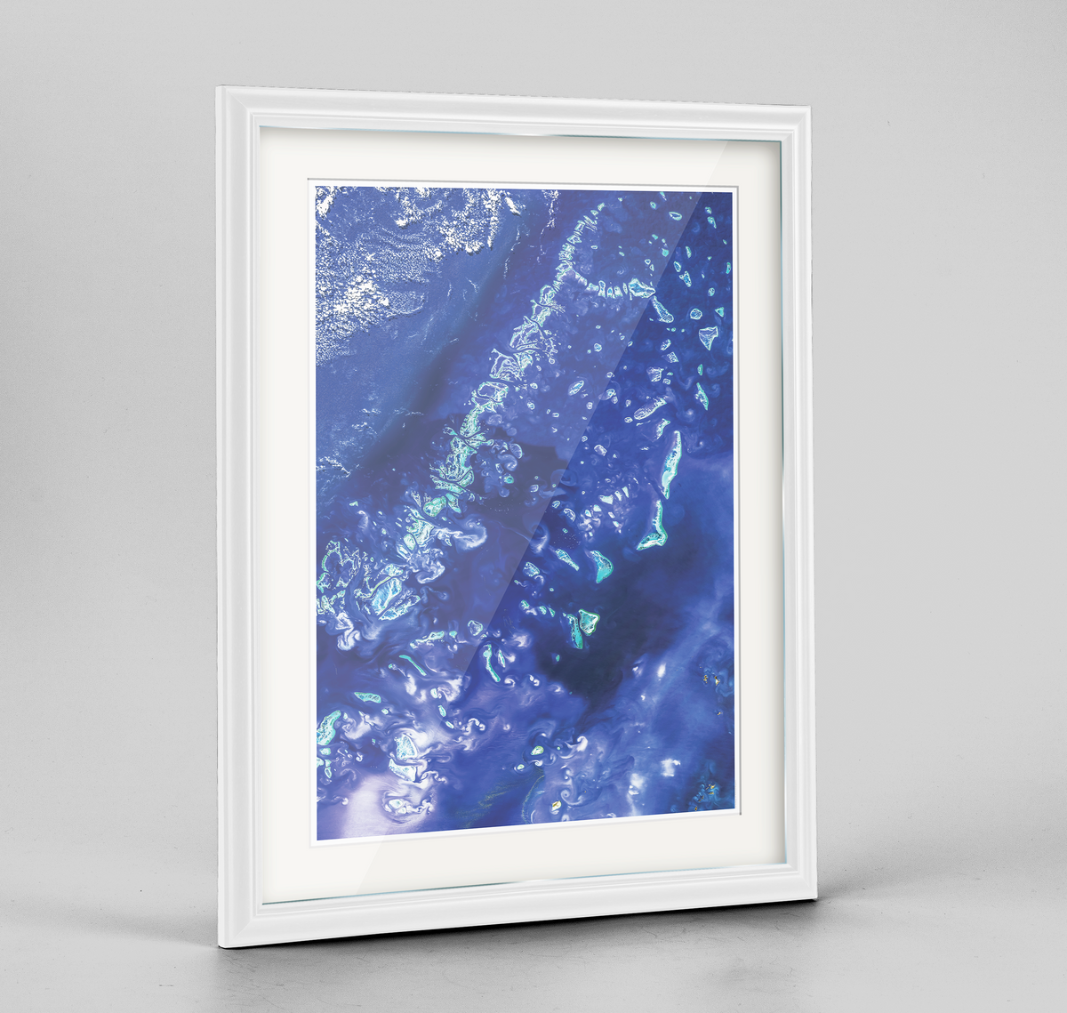 Great Barrier Reef Earth Photography Art Print - Framed