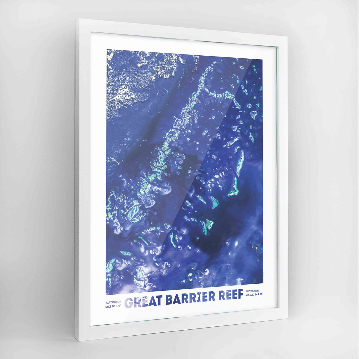 Great Barrier Reef Earth Photography Art Print - Framed