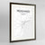 Framed Penzance Map Art Print 24x36" Contemporary Walnut frame Point Two Design Group