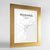 Framed Penzance Map Art Print 24x36" Gold frame Point Two Design Group