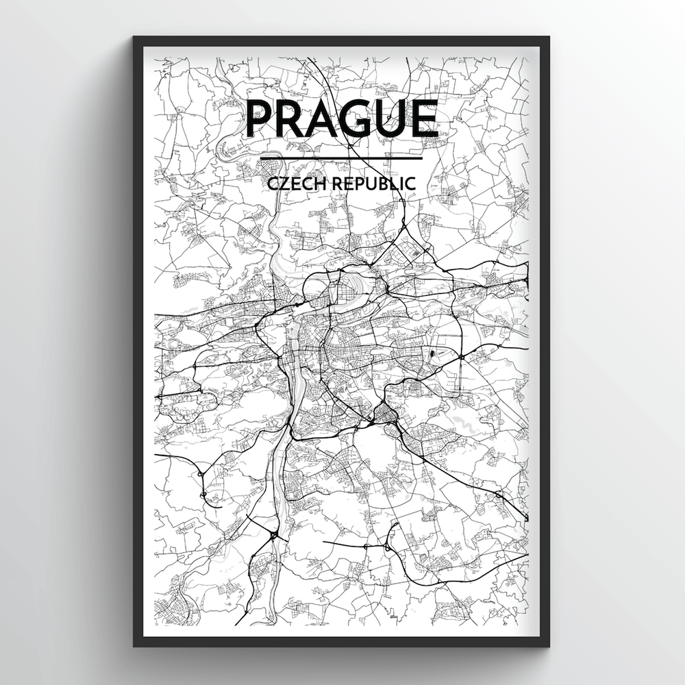 Prague Map Art Print - Point Two Design