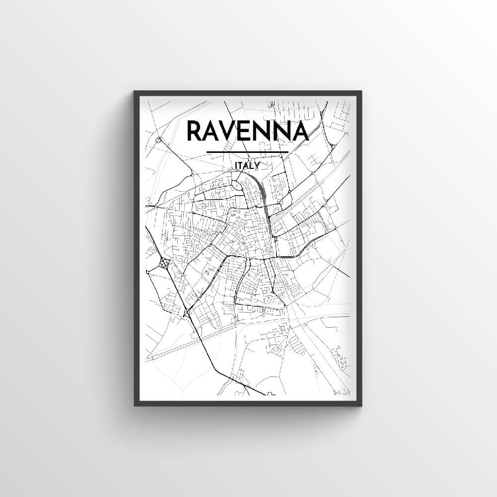 Ravenna City Map Art Print - Point Two Design