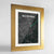 Framed Ravenna Map Art Print 24x36" Gold frame Point Two Design Group