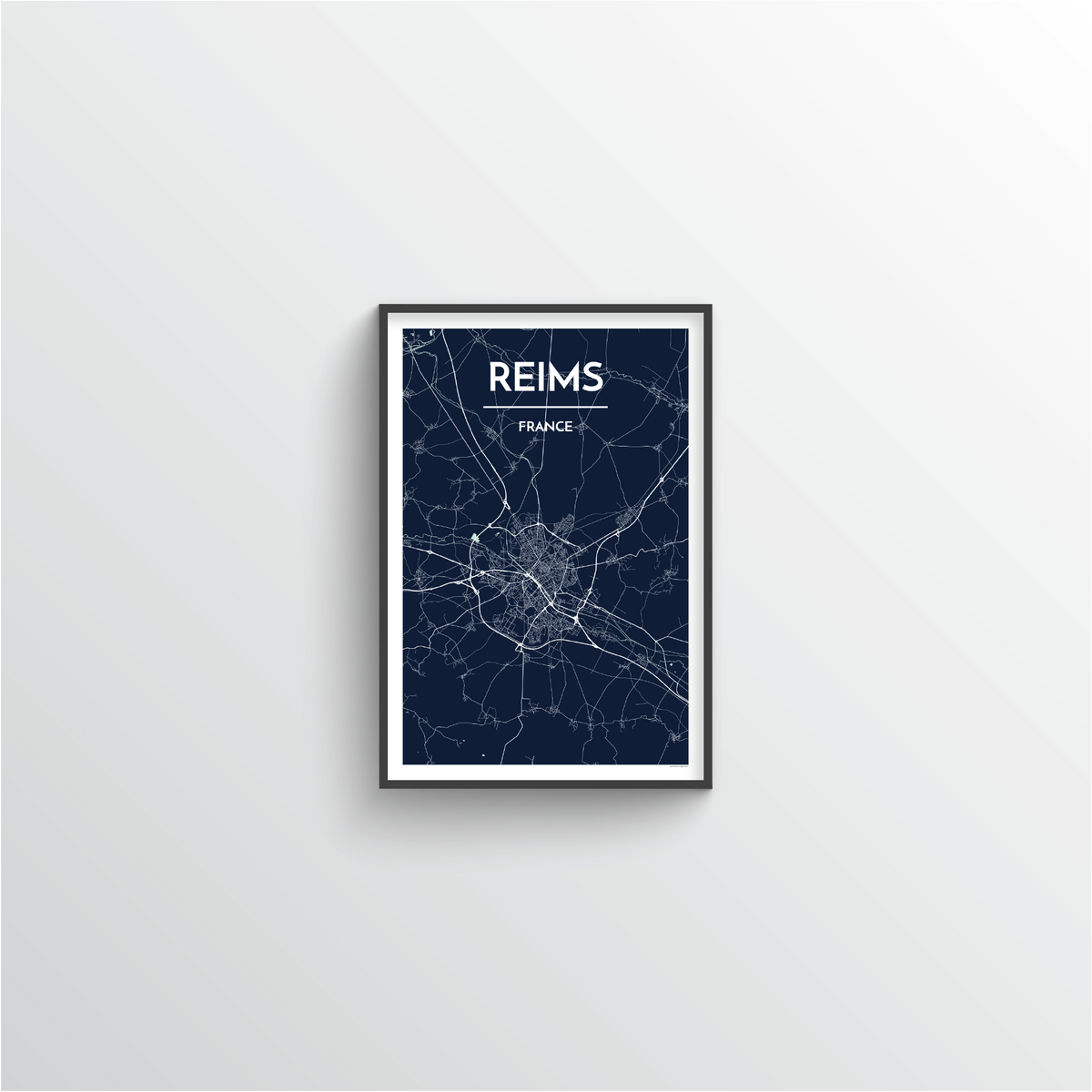Reims Map Art Print