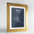 Framed Reims Map Art Print 24x36" Gold frame Point Two Design Group