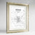 Framed Reims Map Art Print 24x36" Champagne frame Point Two Design Group
