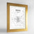 Framed Reims Map Art Print 24x36" Gold frame Point Two Design Group