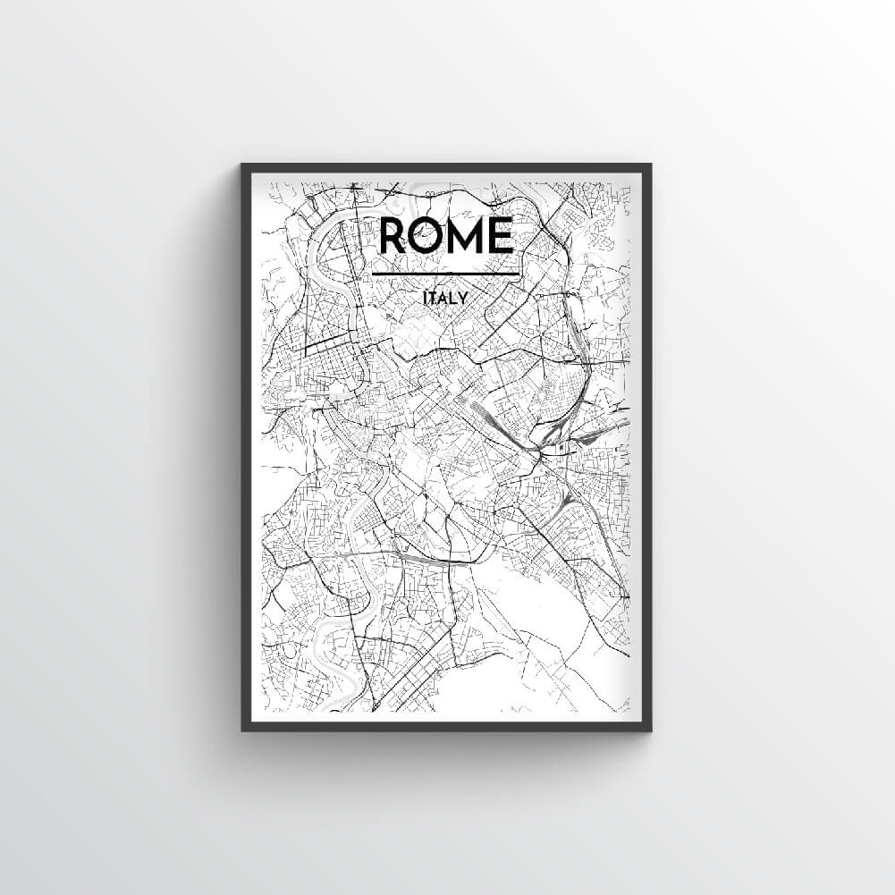 Rome City Map Art Print - Point Two Design