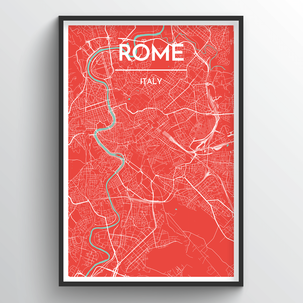 Rome City Map Art Print - Point Two Design