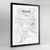 Rome Map Art Print - Framed