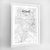Rome Map Art Print - Framed