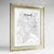Framed Rome City Map 24x36" Champagne frame Point Two Design Group