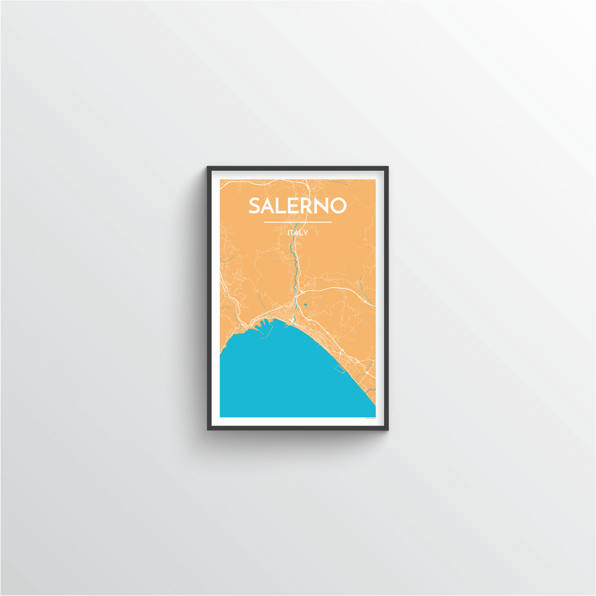 Salerno Map Art Print