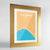 Framed Salerno Map Art Print 24x36" Gold frame Point Two Design Group