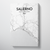 Salerno City Map Canvas Wrap - Point Two Design - Black & White Print