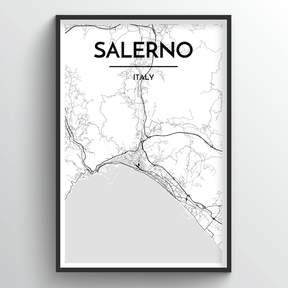 Salerno Map Art Print