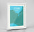 Framed St Ives Map Art Print 24x36" Traditional White frame Point Two Design Group