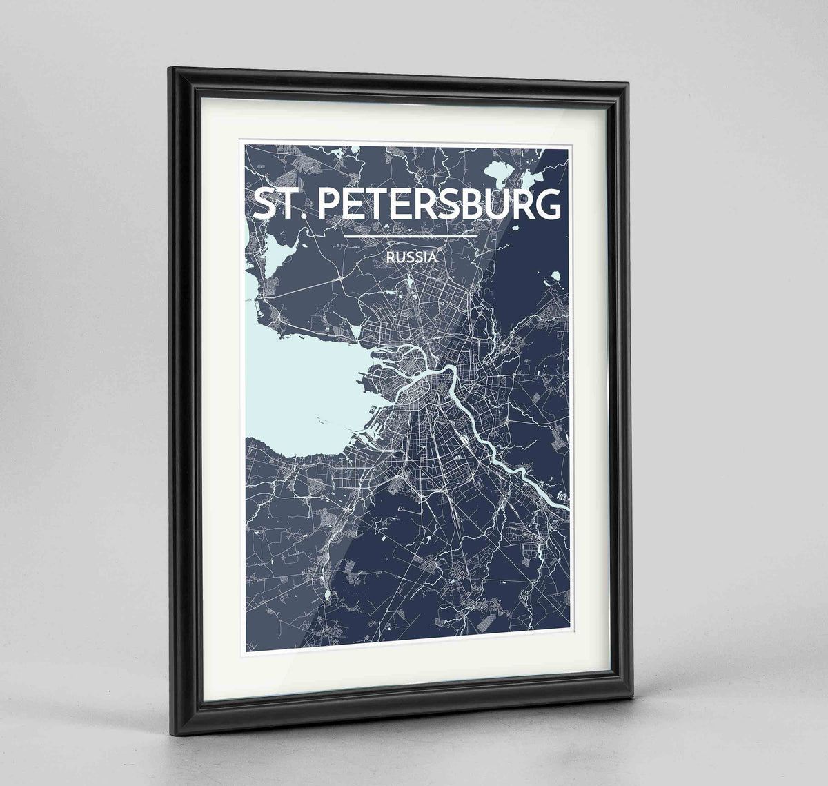 Framed St Petersburg 24x36&quot; Traditional Black frame Point Two Design Group
