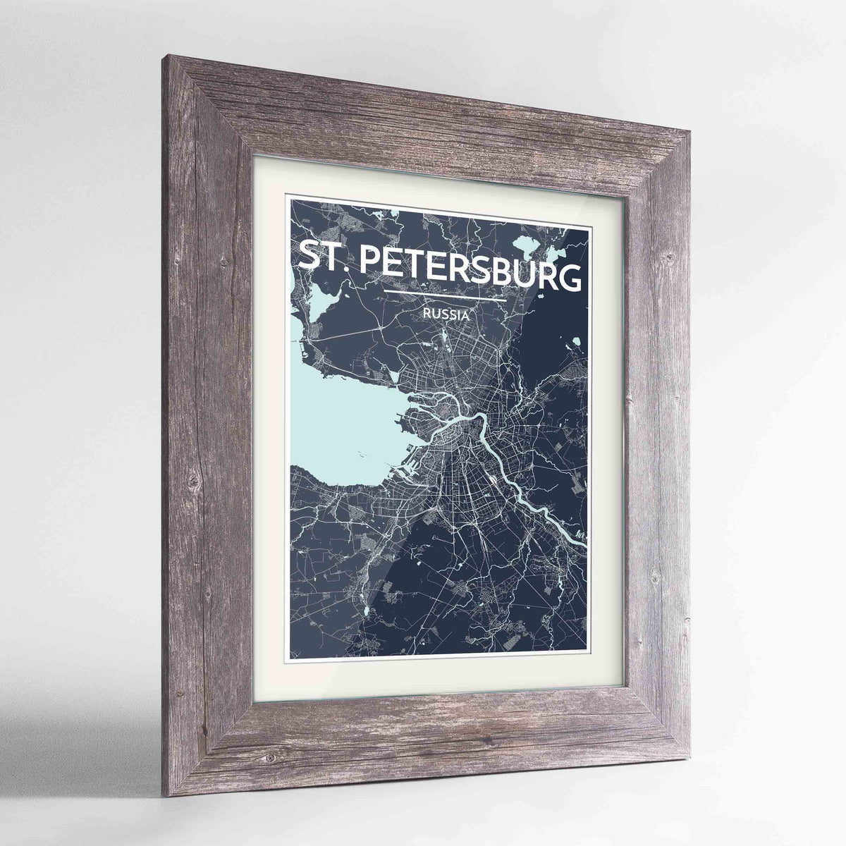 Framed St Petersburg 24x36&quot; Western Grey frame Point Two Design Group