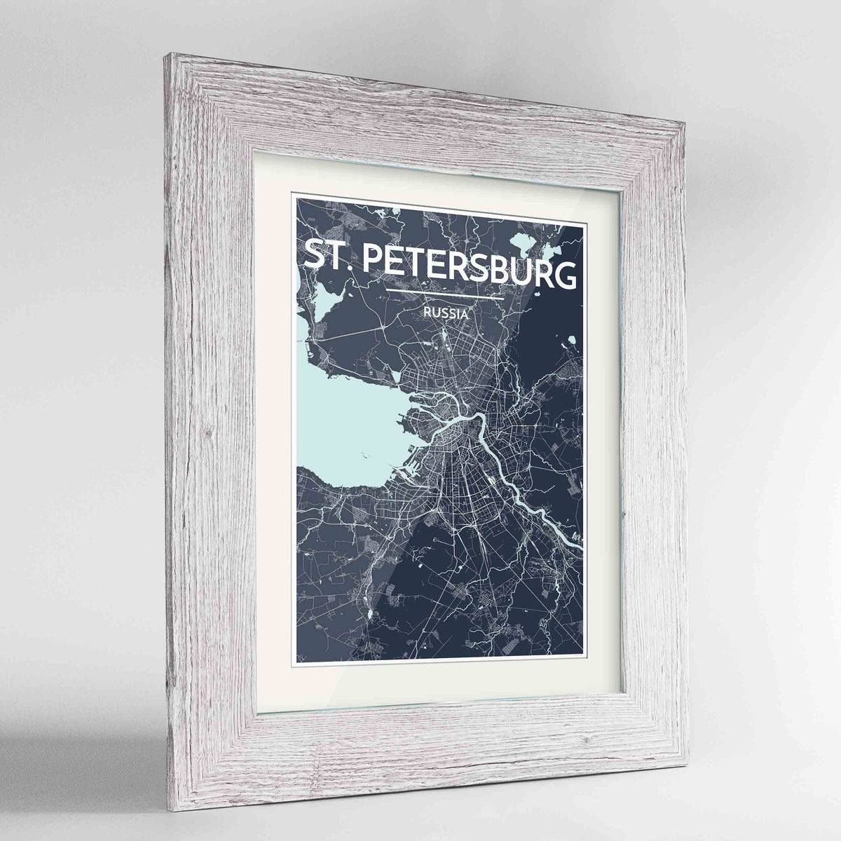 Framed St Petersburg 24x36&quot; Western White frame Point Two Design Group