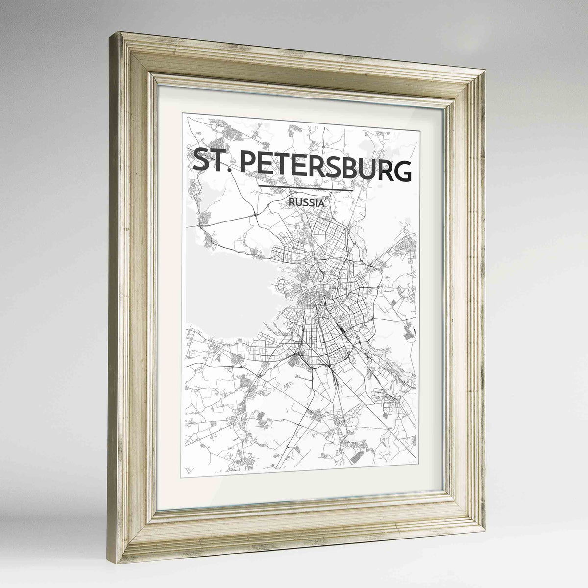 Framed St Petersburg 24x36&quot; Champagne frame Point Two Design Group