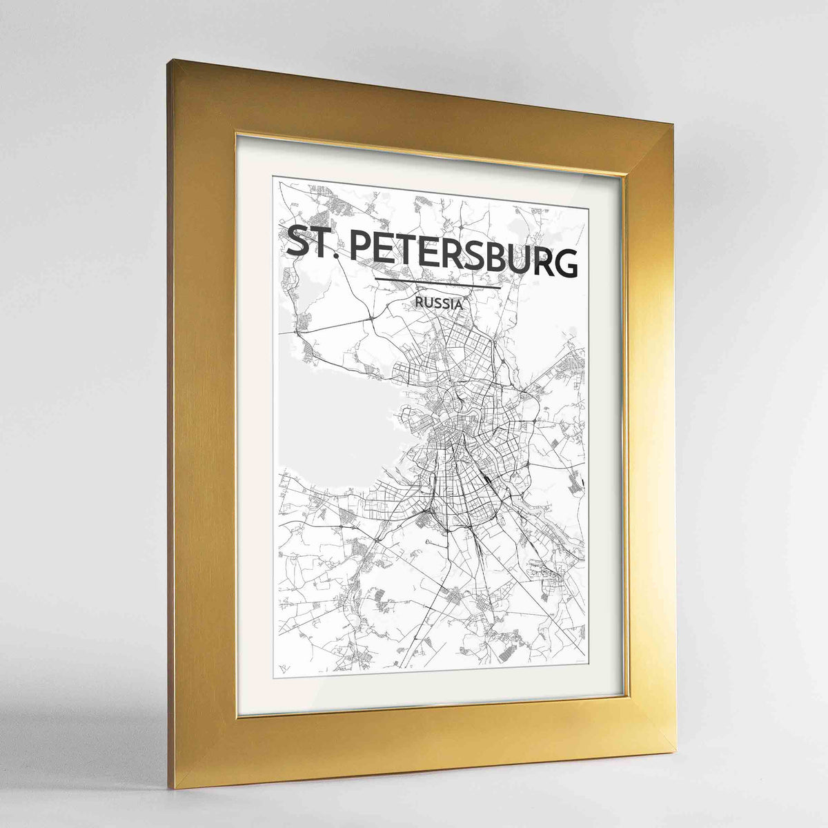 Framed St Petersburg 24x36&quot; Gold frame Point Two Design Group