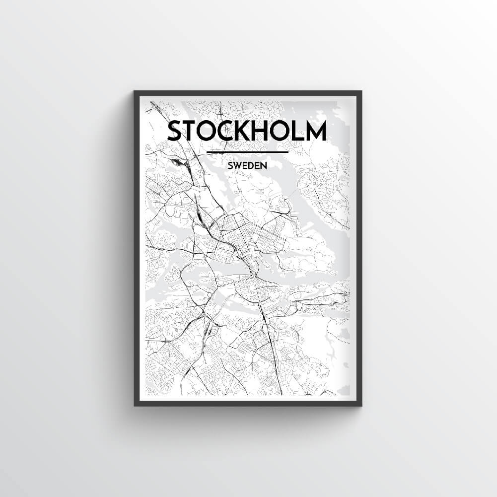 Stockholm City Map Art Print - Point Two Design