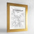 Framed Stockholm Map Art Print 24x36" Gold frame Point Two Design Group