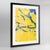 Framed Stockholm Map Art Print 24x36" Contemporary Black frame Point Two Design Group