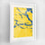 Framed Stockholm Map Art Print 24x36" Contemporary White frame Point Two Design Group