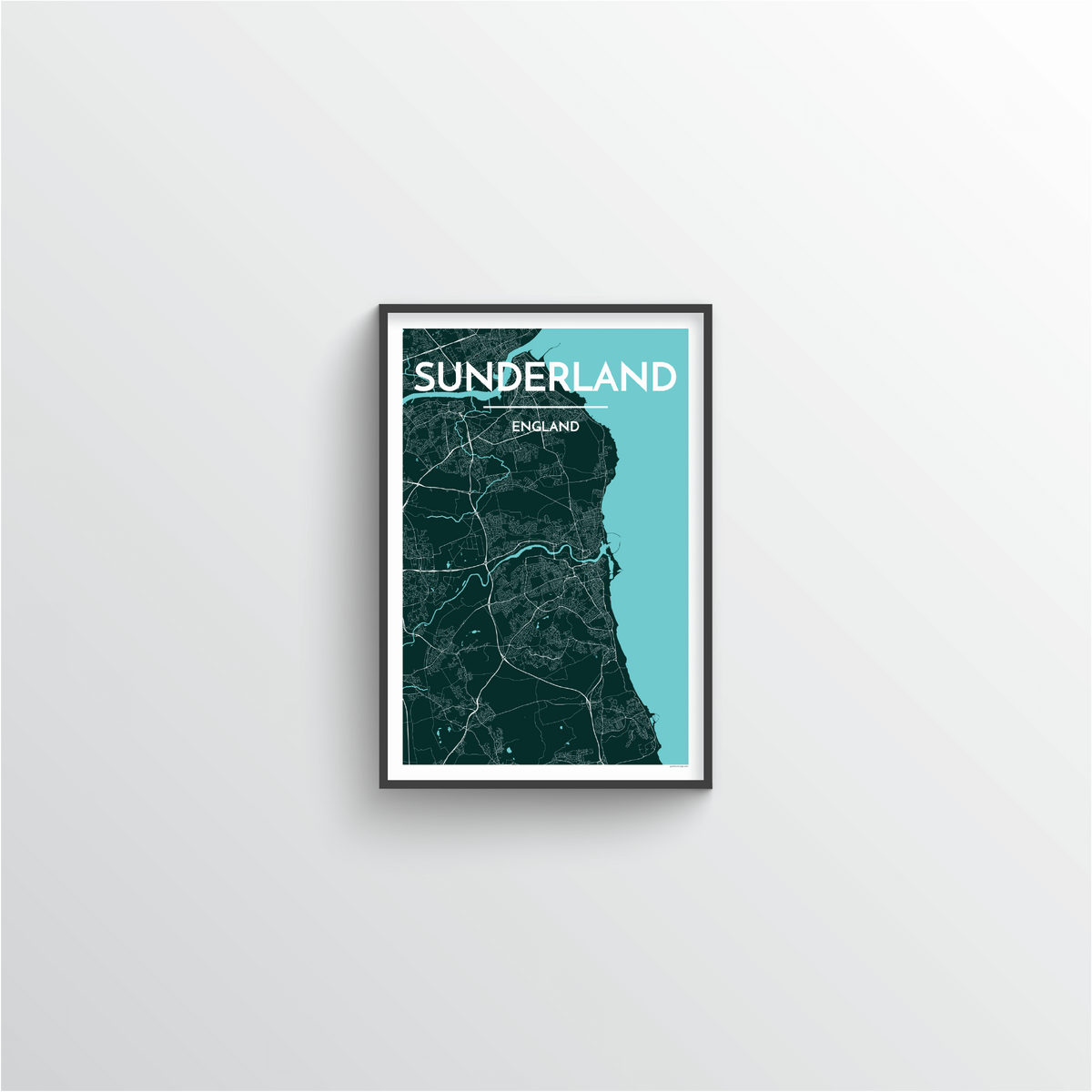 Sunderland Map Art Print