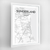 Sunderland Map Art Print - Framed