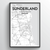Sunderland Map Art Print