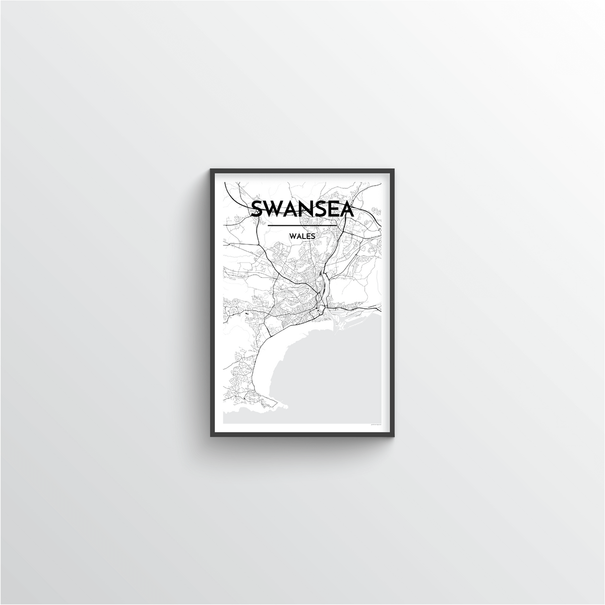 Swansea Map Art Print