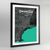 Framed Swansea City Map Art Print - Point Two Design