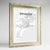 Framed Swansea Map Art Print 24x36" Champagne frame Point Two Design Group
