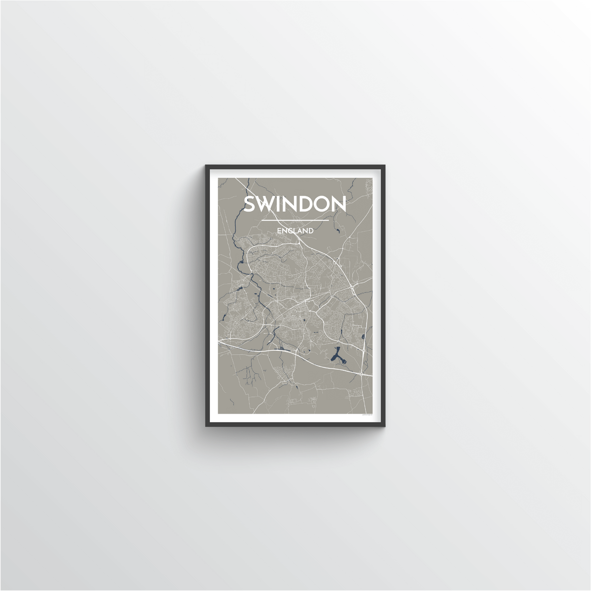 Swindon Map Art Print