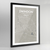 Framed Swindon City Map Art Print - Point Two Design
