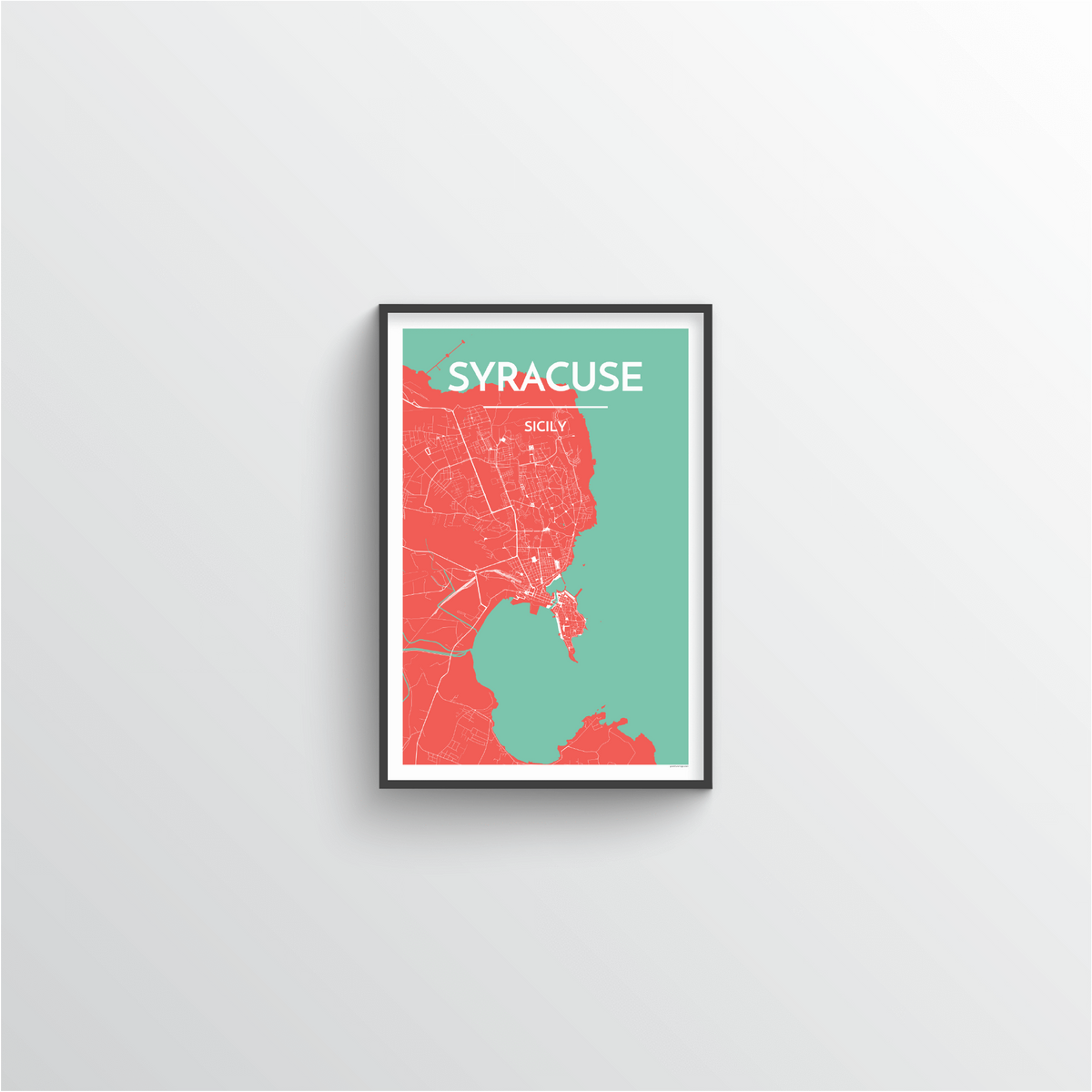 Syracuse Map Art Print