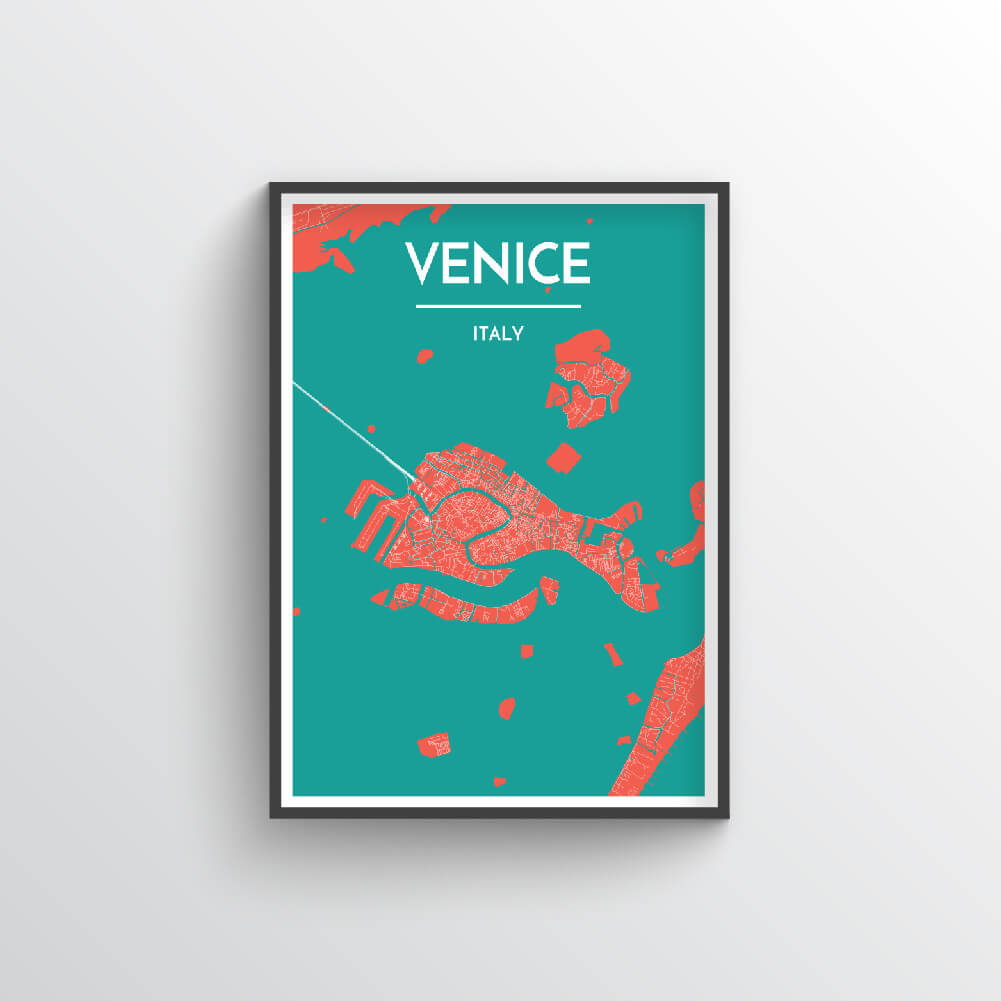 Venice Map Art Print - Point Two Design