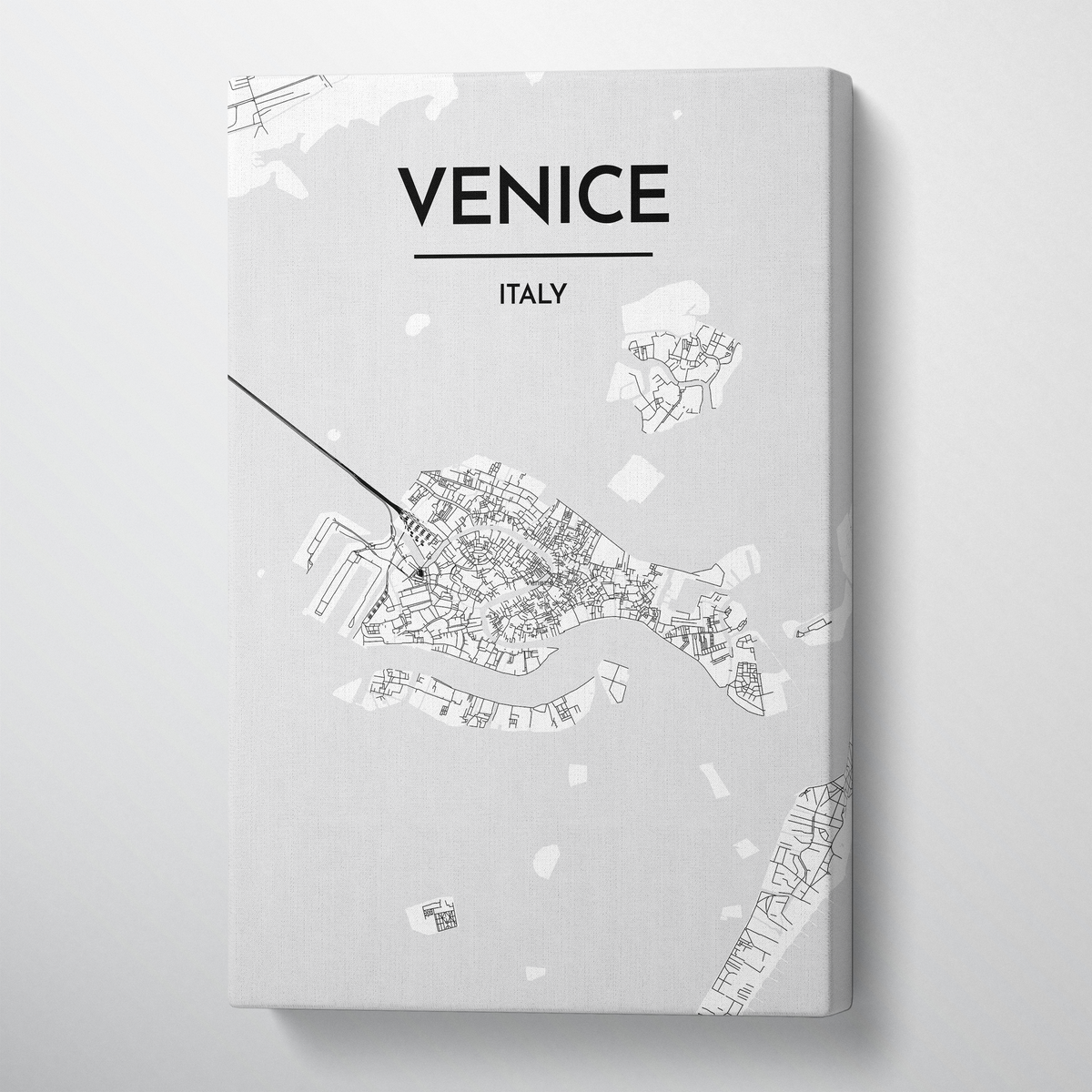 Venice Map Art - Canvas Wrap