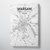 Warsaw Map Art - Canvas Wrap - Point Two Design