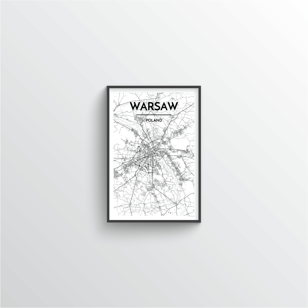 Warsaw Map Art Print