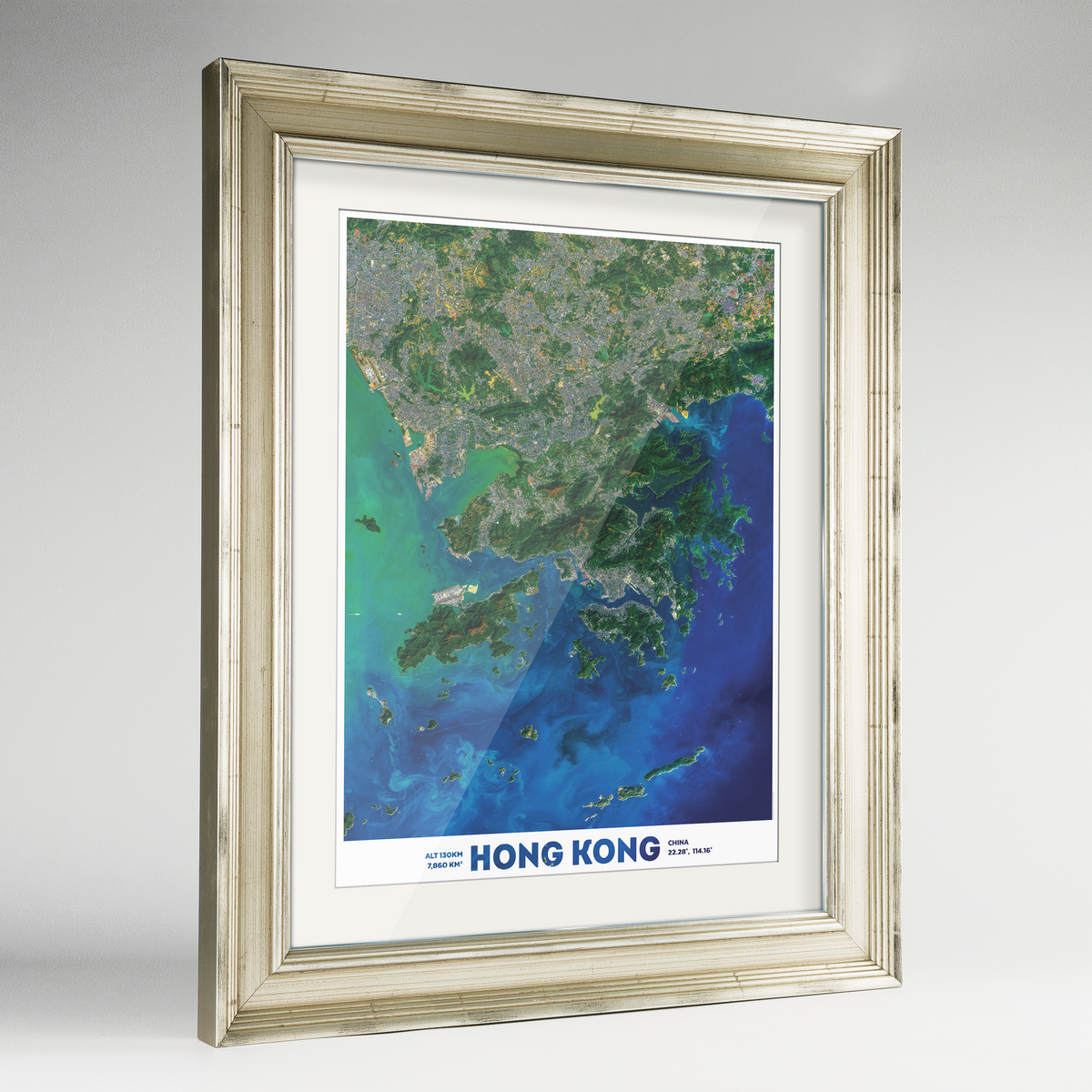 Hong Kong Earth Photography Art Print - Framed