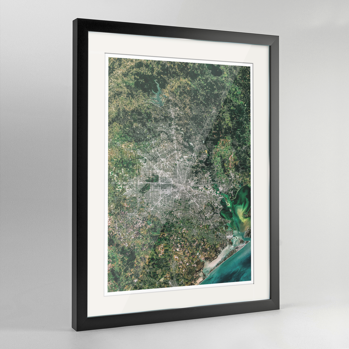 Houston Earth Photography Art Print - Framed