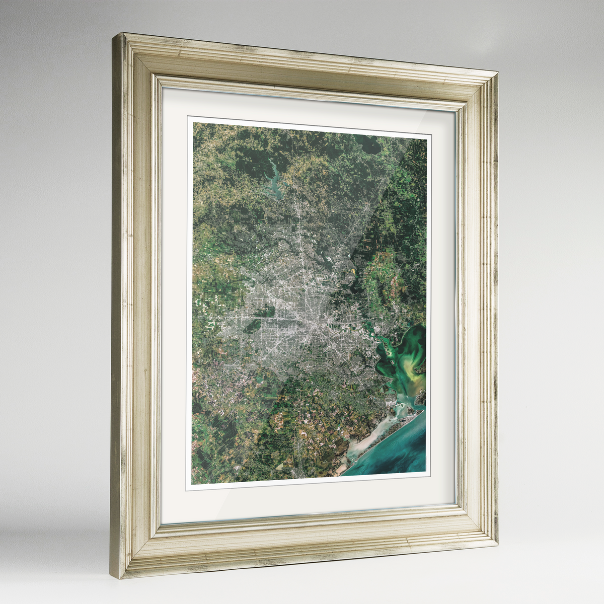 Houston Earth Photography Art Print - Framed