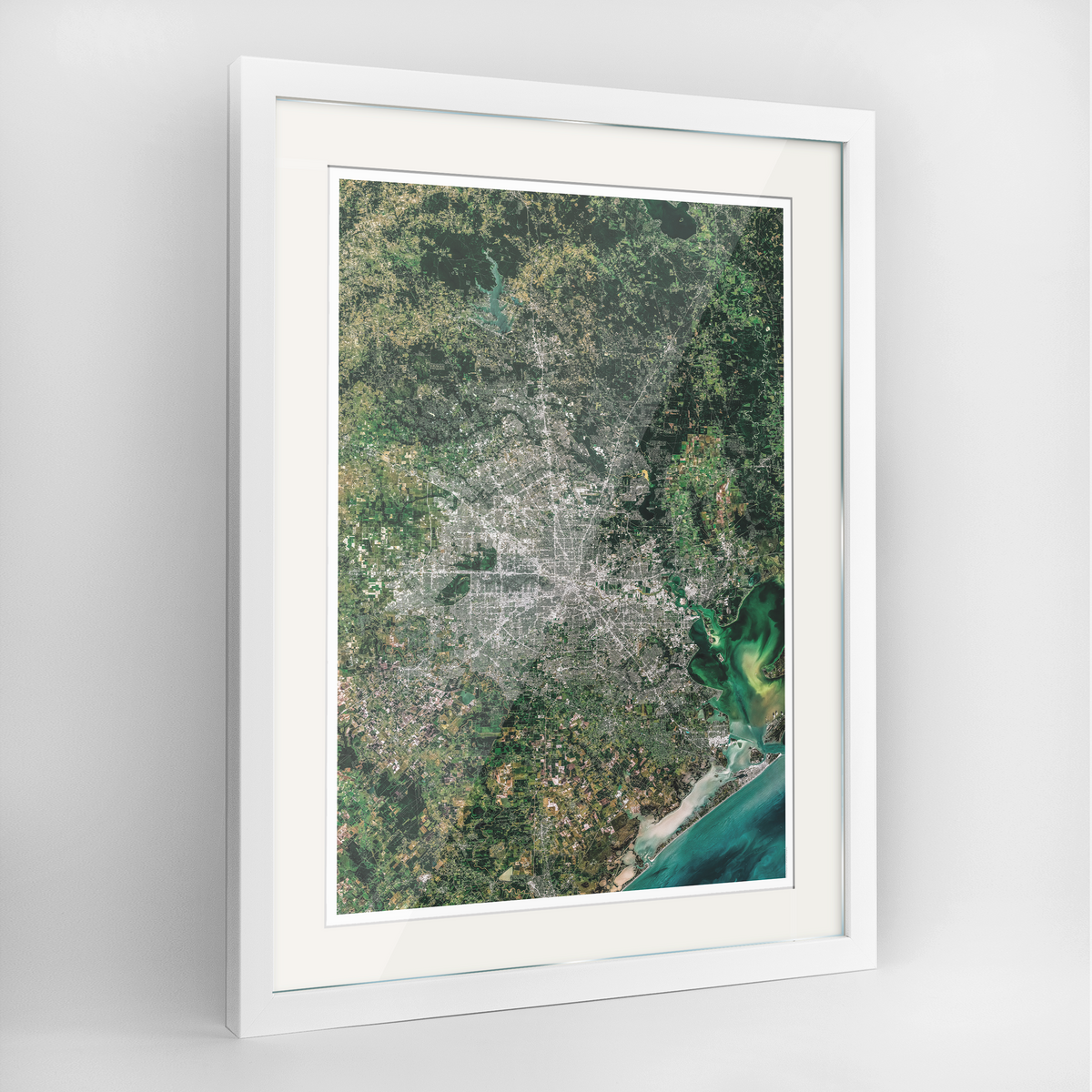 Houston Earth Photography Art Print - Framed